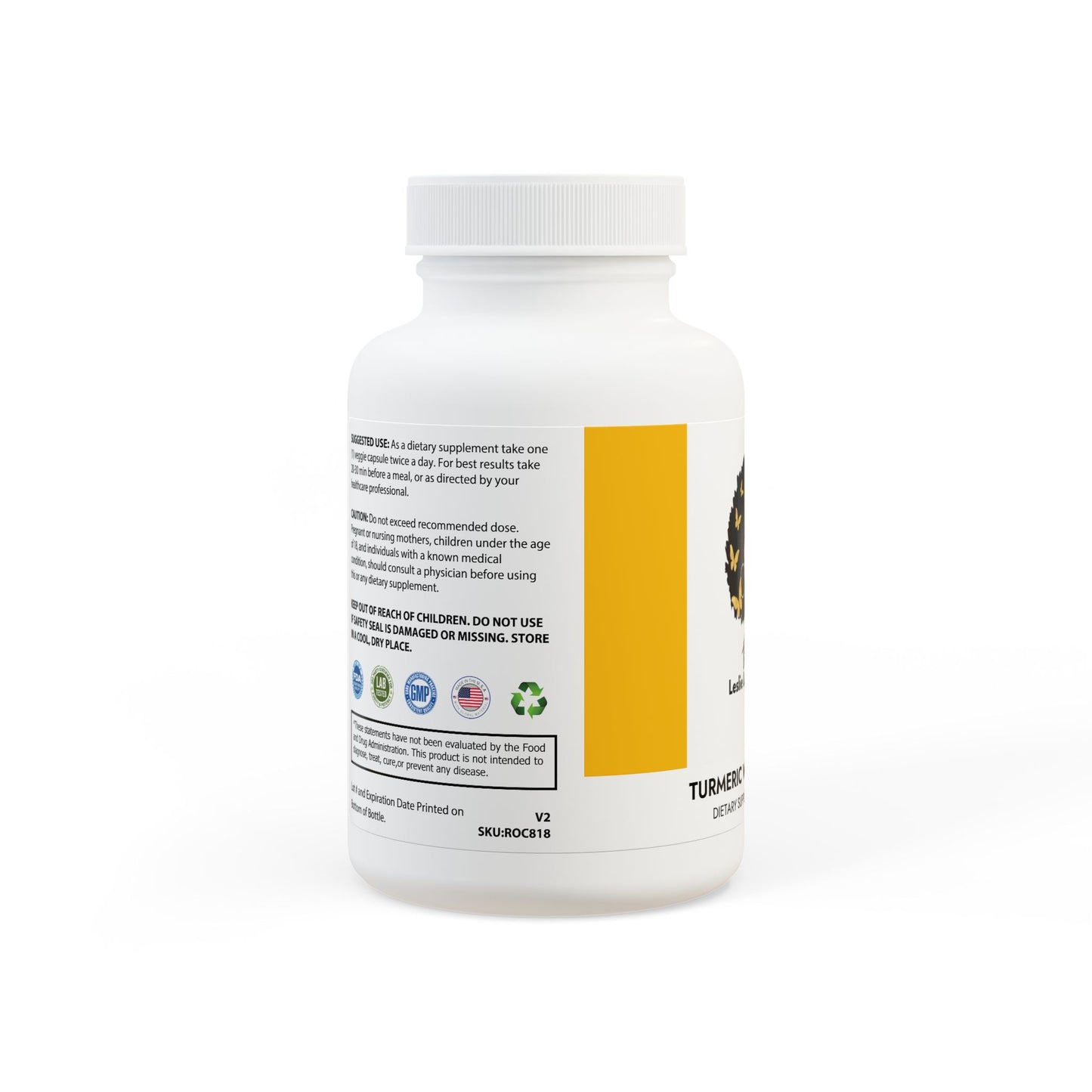 Leslie Light Goddess Turmeric with BioPerine® (Black Pepper Fruit Extract) Supplement (60 Capsules)