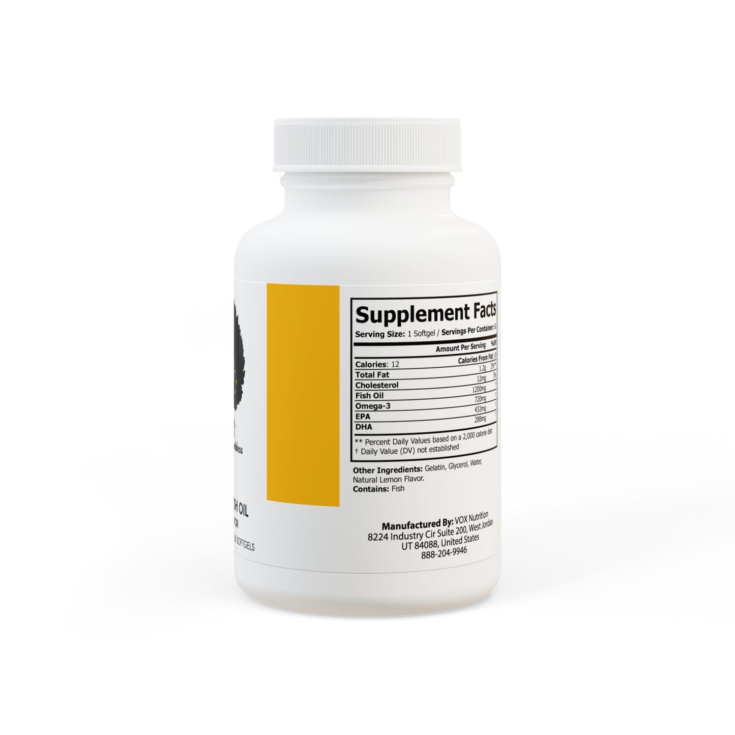 Leslie Light Goddess  Omega 3 Fish Oil Supplement (60 Softgels)