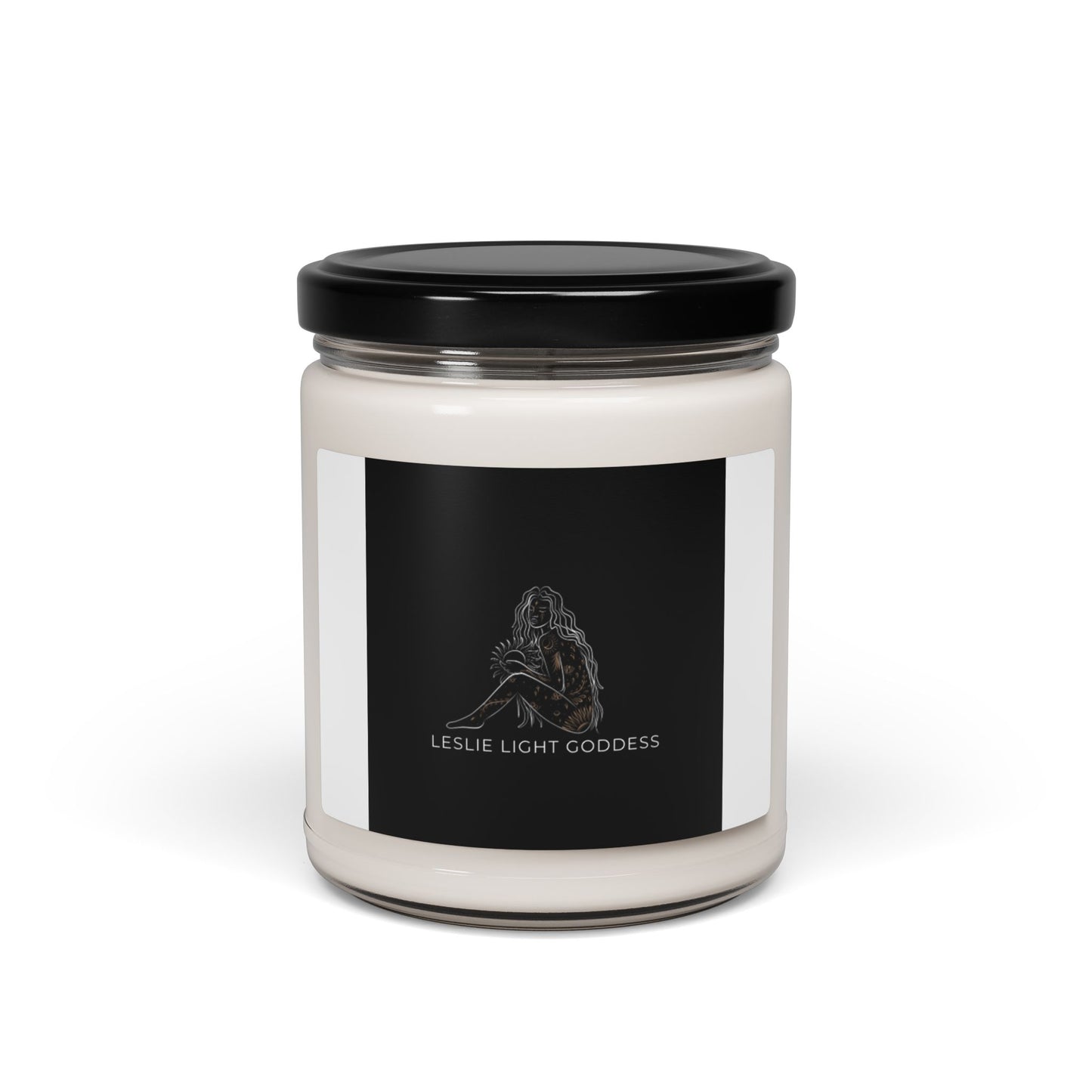 Leslie Light Goddess Scented Soy Candle - 9oz Aromatherapy Candle for Relaxation and Self-Care