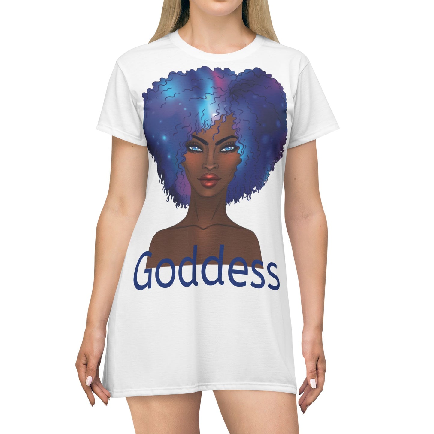 Goddess Blue T-Shirt Dress