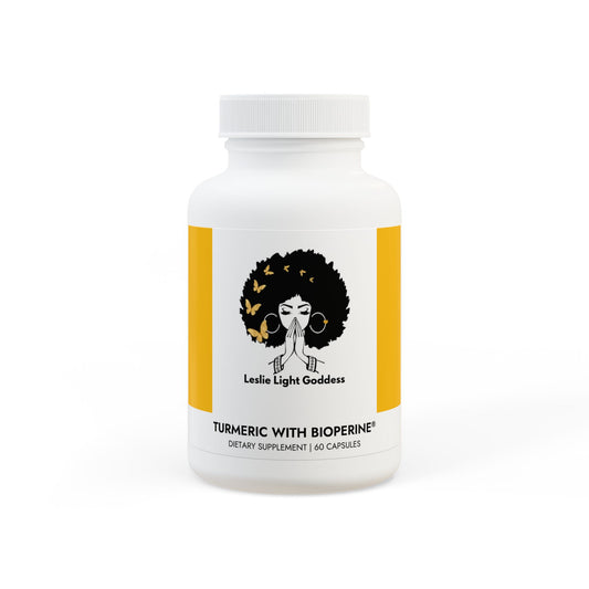 Leslie Light Goddess Turmeric with BioPerine® (Black Pepper Fruit Extract) Supplement (60 Capsules)
