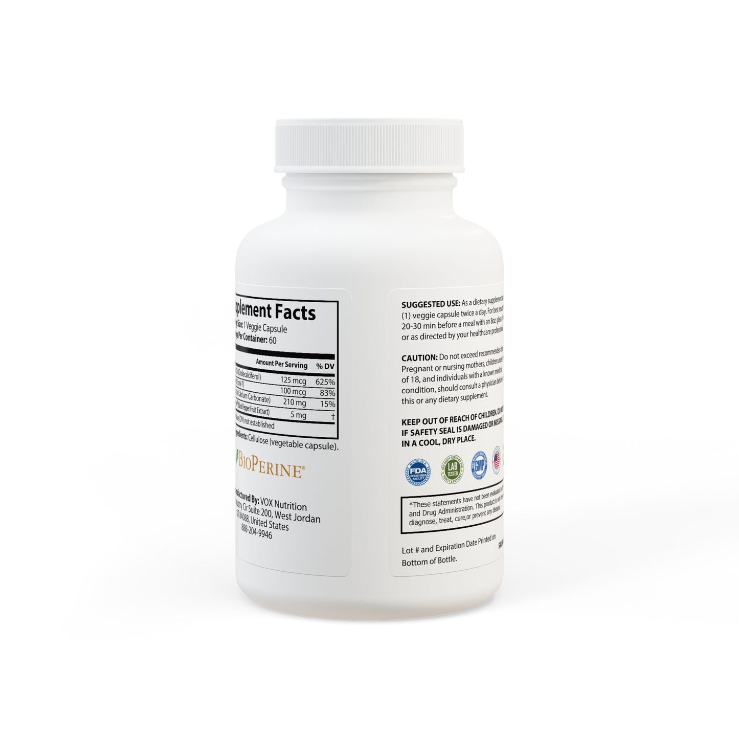Leslie Light Goddess Vitamin K2 + D3 Supplement (60 Capsules)