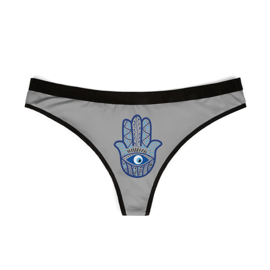Women's Thong Underwear with Hansma Evil Eye Protection Design