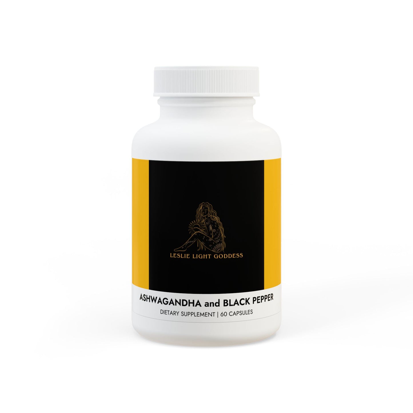Leslie Light Goddess Ashwagandha and Black Pepper Supplement (60 capsules)